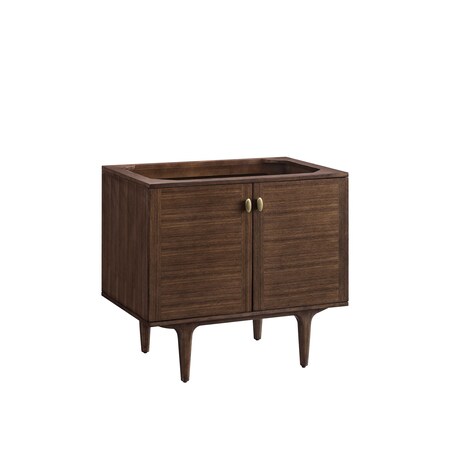 James Martin Vanities Amberly 36in Single Vanity Cabinet, Mid-Century Walnut 670-V36-WLT